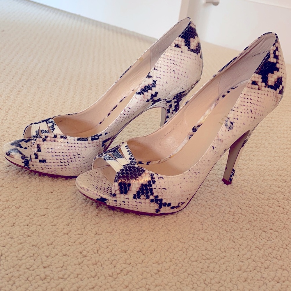 Nine West - faux snake skin heels